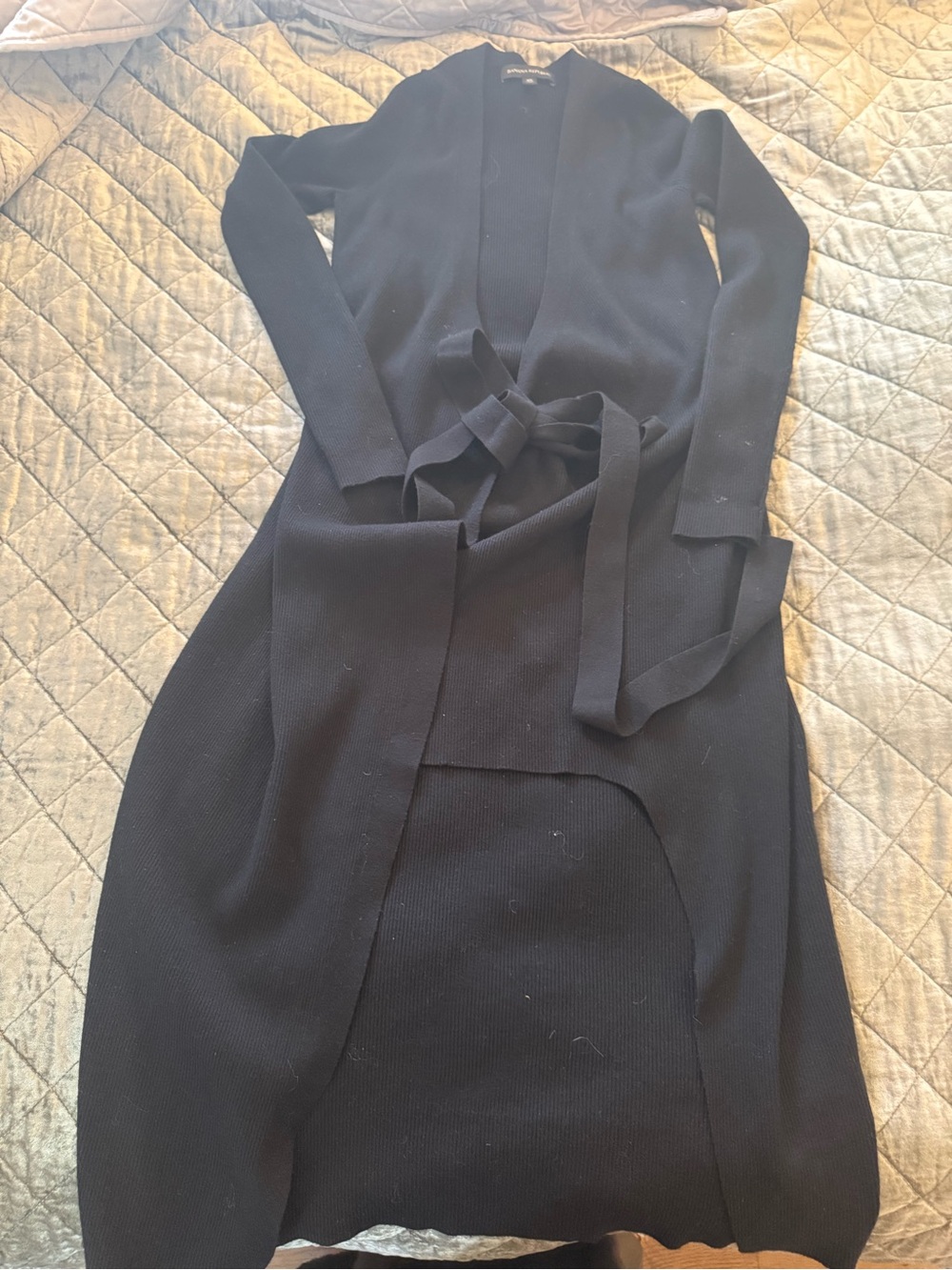Banana Republic Black Long Wrap Cardigan
